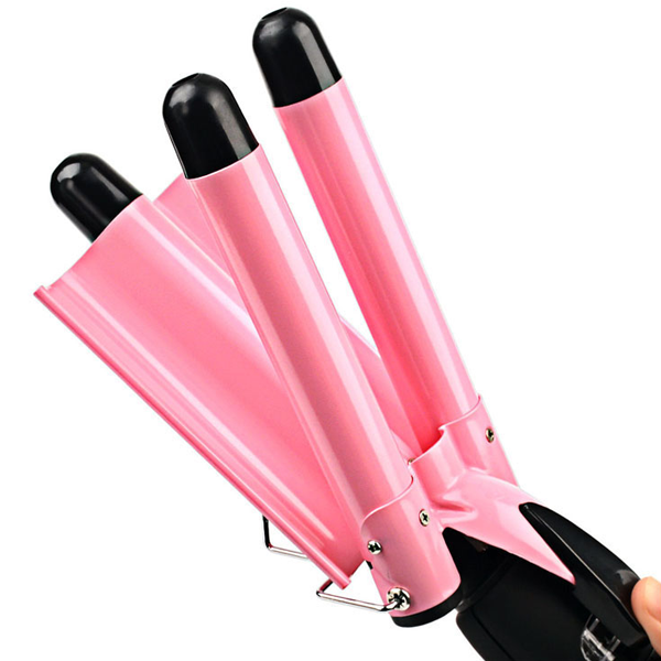 LCD Display Ceramic Triple Barrel Curling Iron-Viral Super Shop
