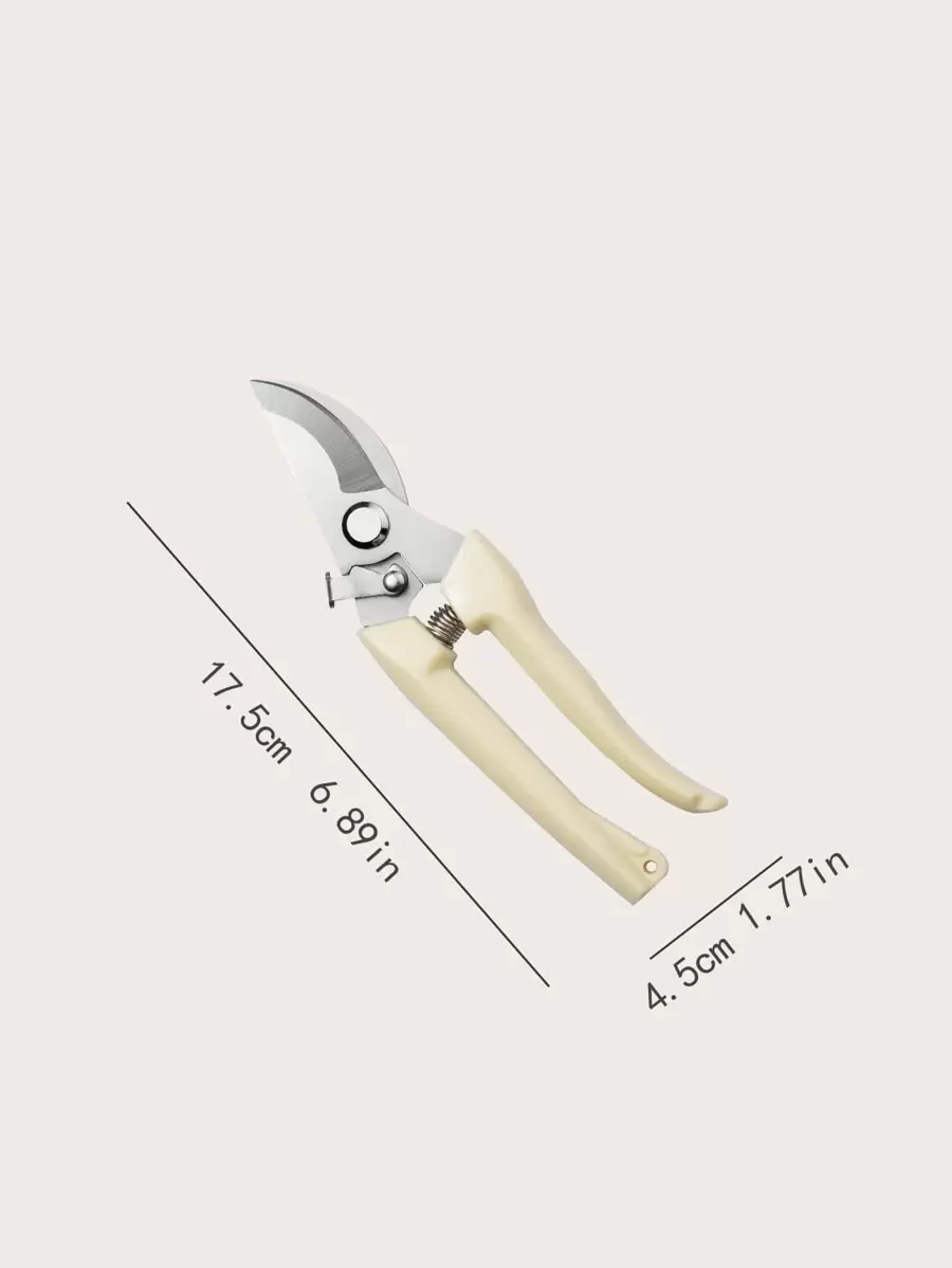 1pc Minimalist Pruning Shears, Stainless Steel Plant Branch Scissors For Garden - Apricot - View 6