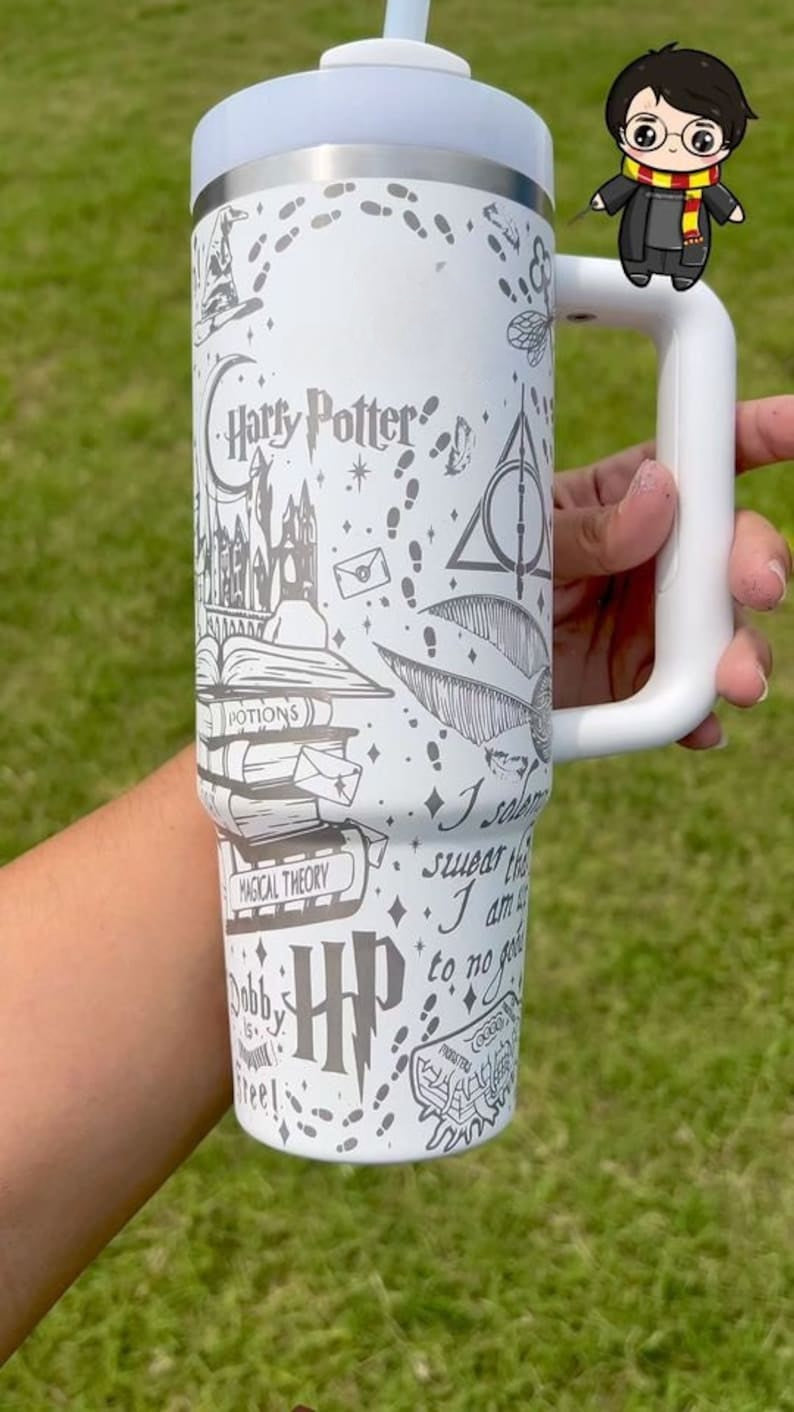 Harry Porter Printed 40 Oz Tumbler With Handle-Viral Super Shop