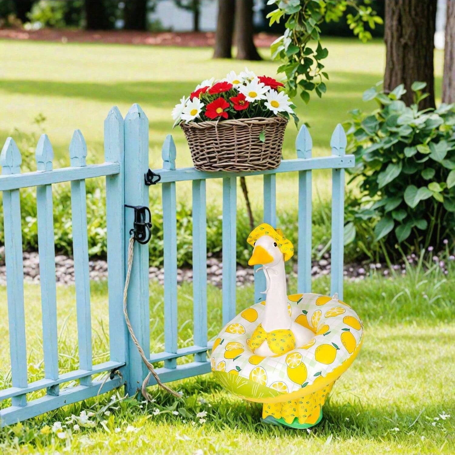 Hawaiian Patio Goose Decor