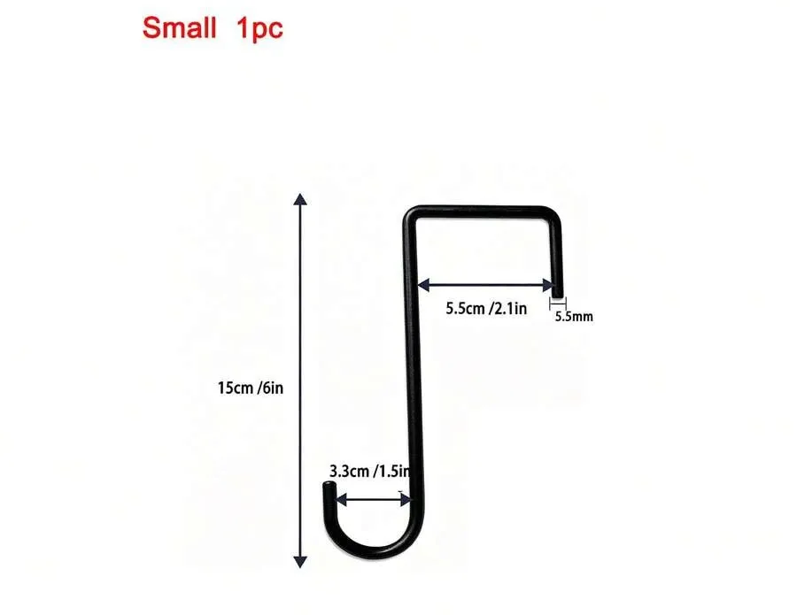 Black Sturdy Curved Multi-Purpose Hook, Rust-Resistant Iron Wall Hook Suitable For Hanging Wind Chimes, Wall-Mounted Plants, Large Outdoor Planters And Plant Stands, Suitable For 4th Of July Decor, Gardening Supplies, Patio Furniture, Patio Decor, Wall-Mounted Planters - Hook a - View 18