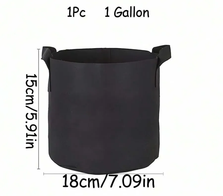 1-5Pcs 1-10Gallons Heavy Duty Thickened Non-Woven Fabric With Handles Multi-Purpose Plant Grow Bags Fabric Pots For Indoor Outdoor Gardening Vegetables Flowers Herbs Bonsai Plants Christmas Holiday Gifts Garden Supplies Planting Containers Grow Bags Gift Ideas Pens,Pen,School Supplies - Black - View 14