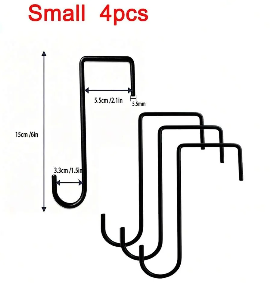 Black Sturdy Curved Multi-Purpose Hook, Rust-Resistant Iron Wall Hook Suitable For Hanging Wind Chimes, Wall-Mounted Plants, Large Outdoor Planters And Plant Stands, Suitable For 4th Of July Decor, Gardening Supplies, Patio Furniture, Patio Decor, Wall-Mounted Planters - Hook a - View 13