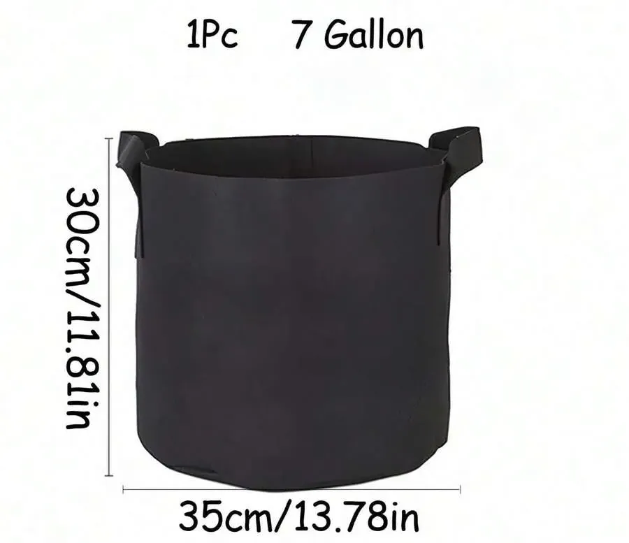 1-5Pcs 1-10Gallons Heavy Duty Thickened Non-Woven Fabric With Handles Multi-Purpose Plant Grow Bags Fabric Pots For Indoor Outdoor Gardening Vegetables Flowers Herbs Bonsai Plants Christmas Holiday Gifts Garden Supplies Planting Containers Grow Bags Gift Ideas Pens,Pen,School Supplies - Black - View 16