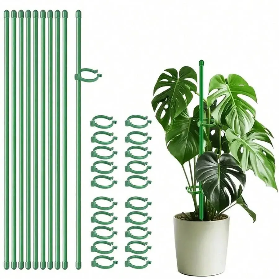 Green Plant Stakes Support Rods Stakes Suitable For Indoor And Outdoor Plants