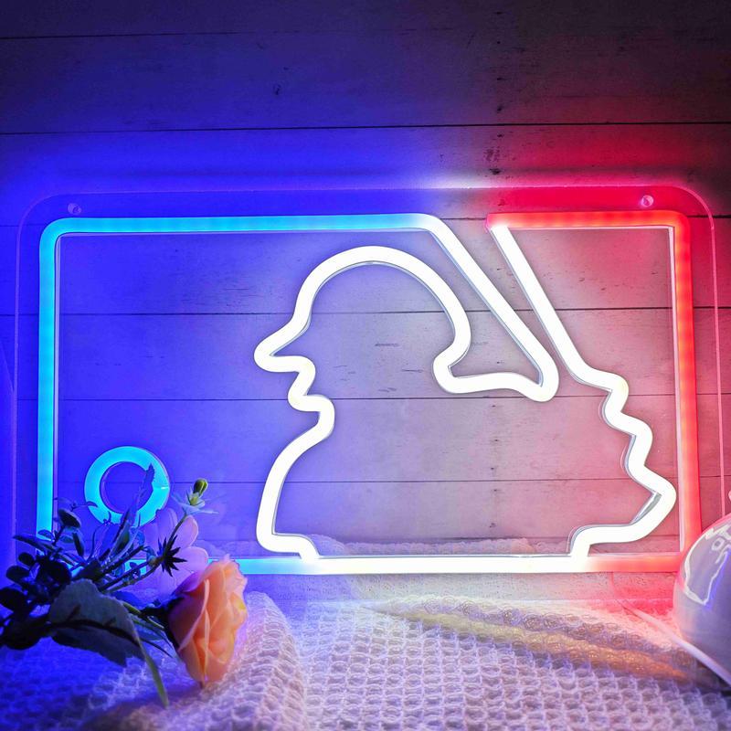 Baseball Neon Signs for Wall Dimmable LED Signs for Bedroom