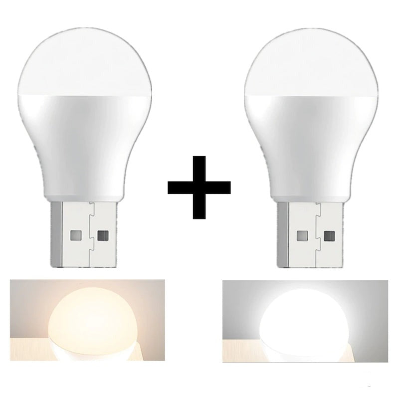 2 Pack USB Plug Powered LED Bulb Light-Sparklie Lights