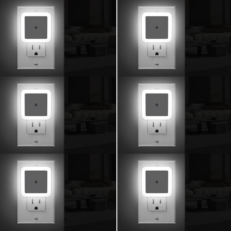 6 Pieces LED Wall Night Lights For Bathroom