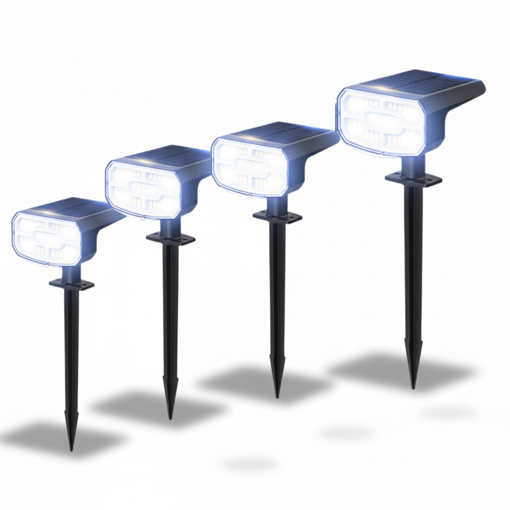 Solar Spot Lights Outdoor Waterproof 4 Pack
