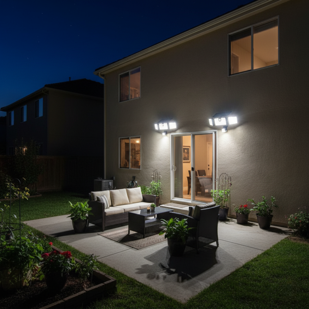 Solar Lights Outdoor Waterproof 2 Pack Motion Sensor Flood Lights