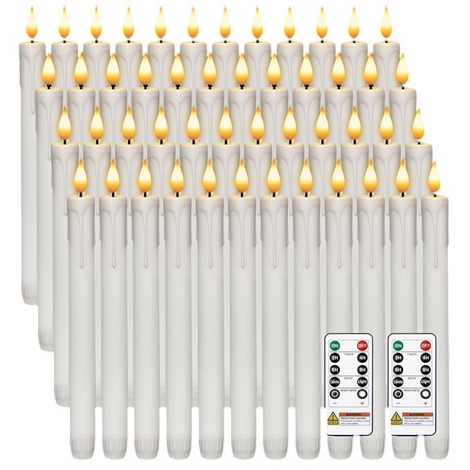 Battery Operated Taper Candles With Remote Control