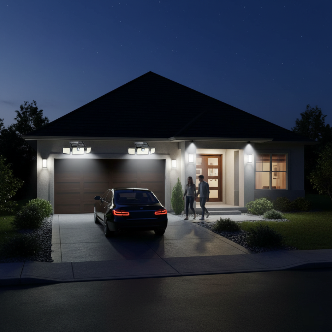 Solar Lights Outdoor Waterproof 3 Pack Motion Sensor Flood Lights