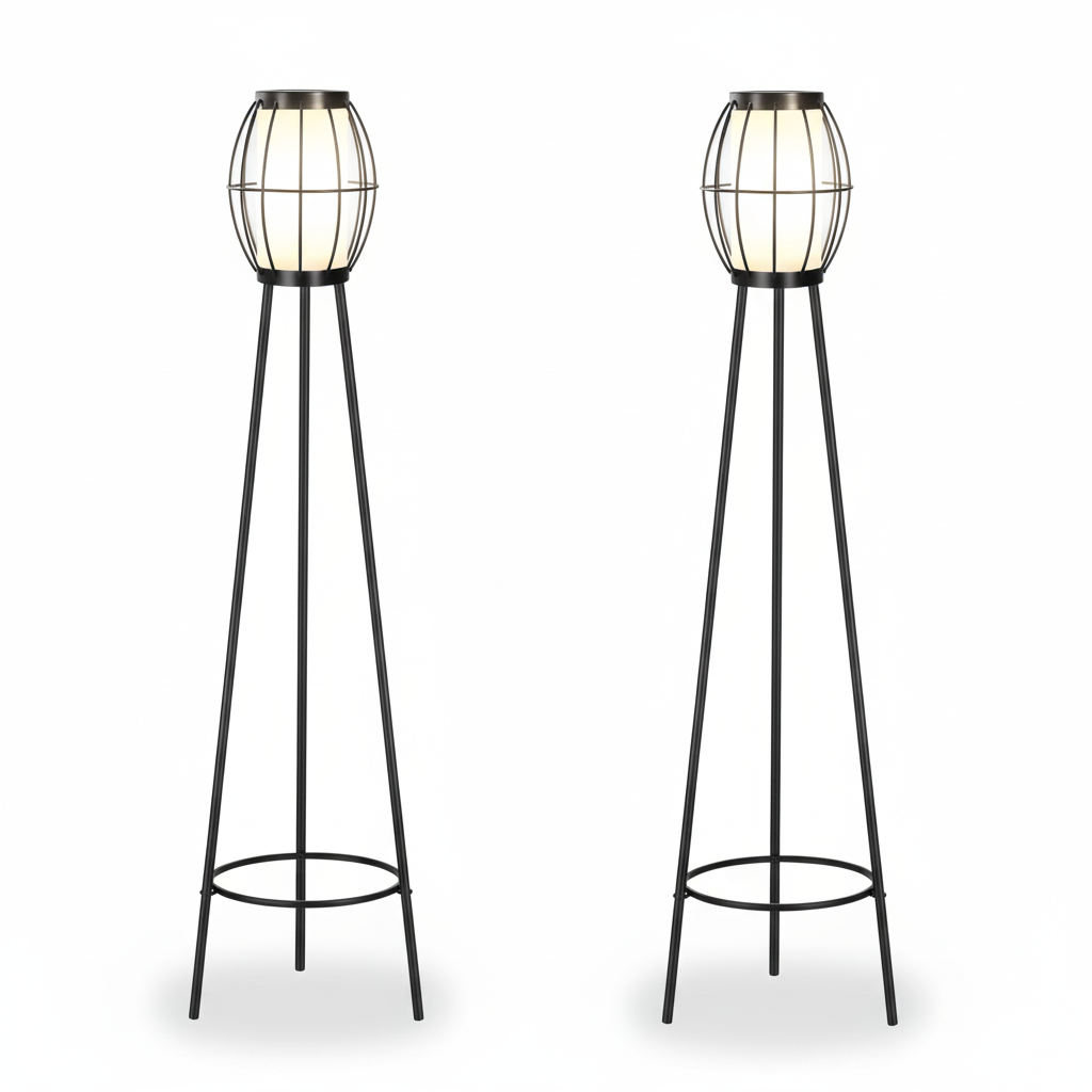 2 Pack Solar Lights Outdoor with Plant Stands