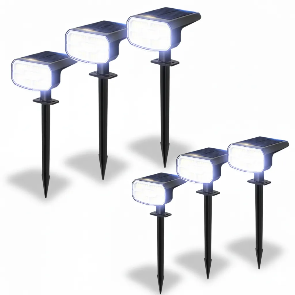Pack Of 4 Solar Landscape Spot Lights