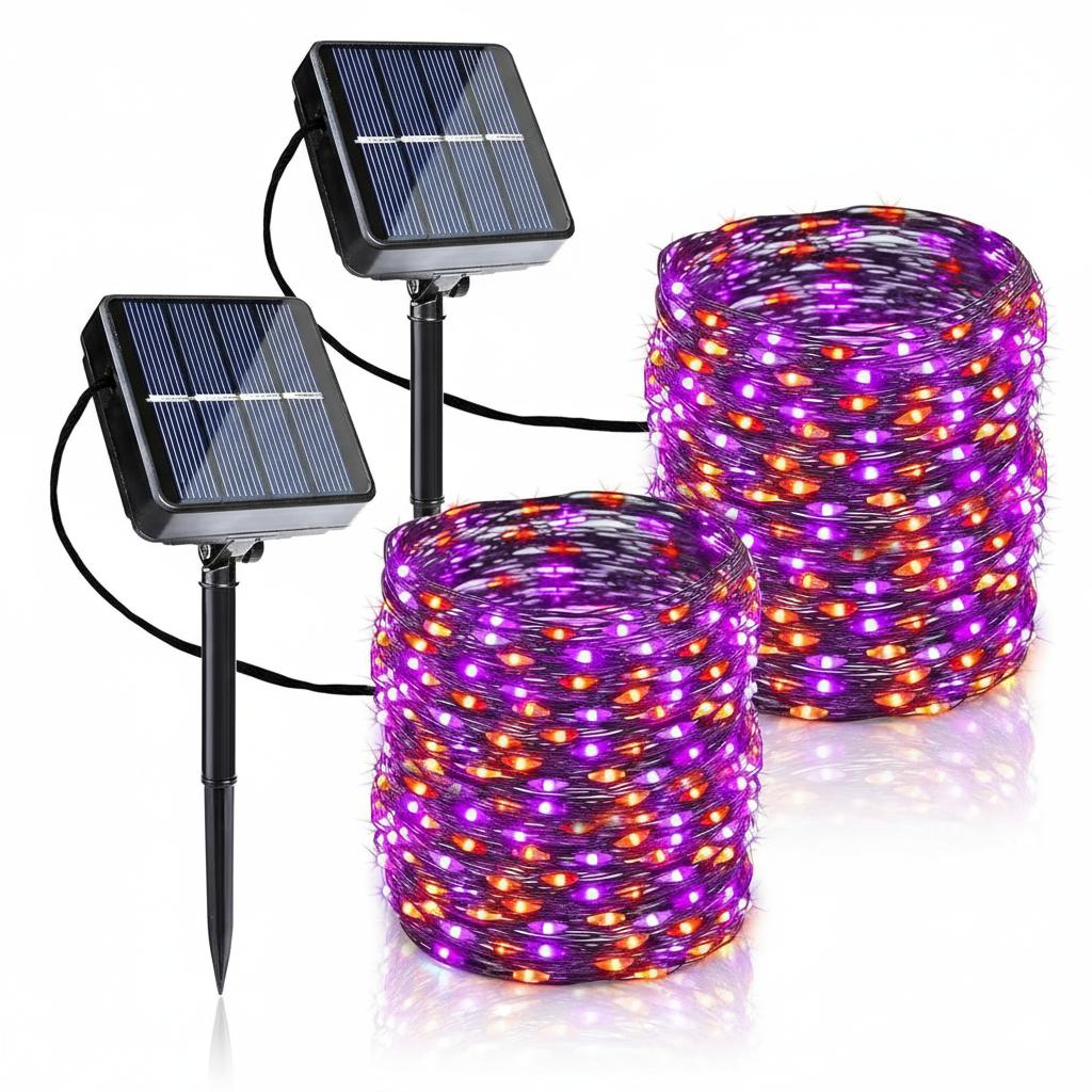 Pack Of 2 Halloween Solar String Lights