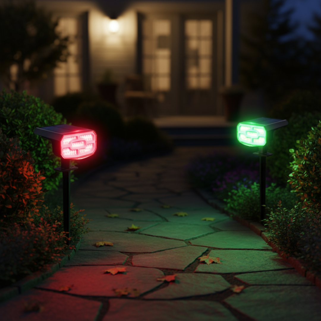 Solar Spot RGB Lights Outdoor Waterproof 4 Pack