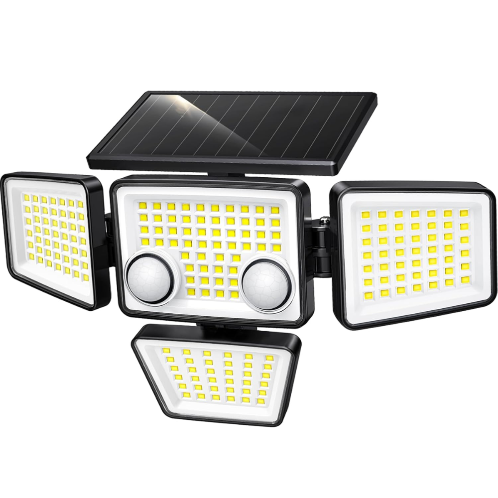 Motion Sensor Solar Outdoor Lights With Four Heads