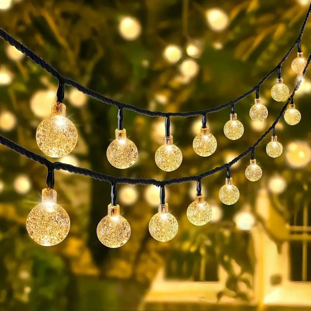 Solar Outdoor LED Ball String Lights