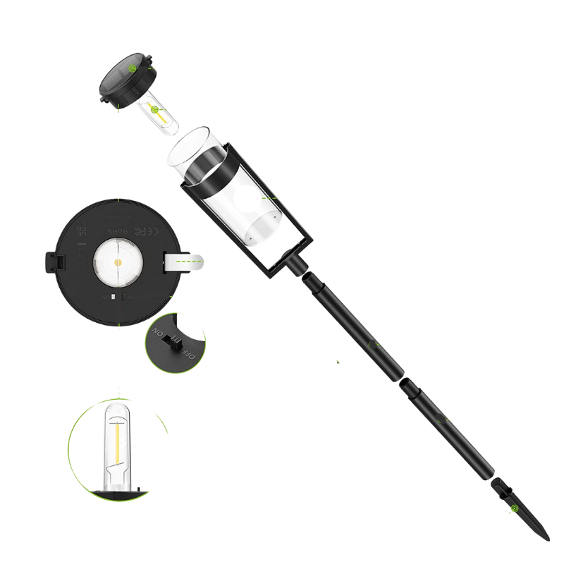 6 Pack Super Bright Solar Outdoor Pathway Lights-Sparklie Lights