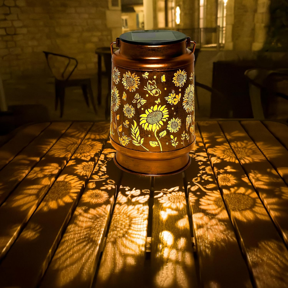 Pack Of 1 Sunflower Solar Lantern Lights Garden Decor Lamp