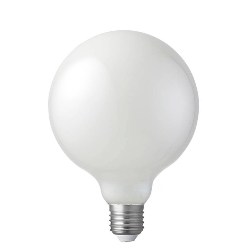 8W G125 Opal Dimmable LED Light Globe (E27) In Warm White-Sparklie Lights