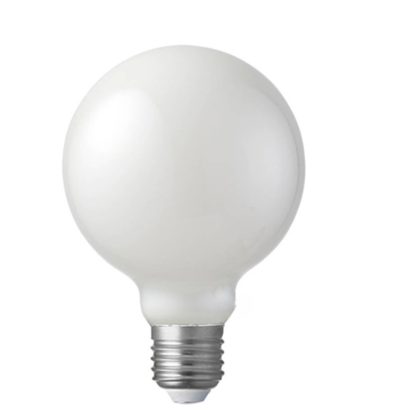 8W 12-24 Volt DC G95 Opal Dimmable LED Globe (E27) In Warm White-Sparklie Lights