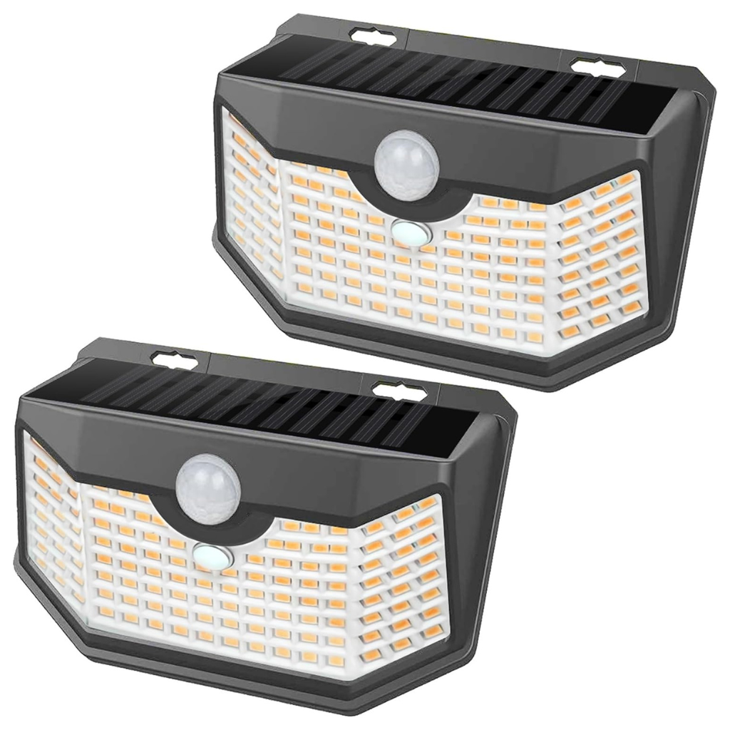 Outdoor Waterproof 120 LED Solar IP65 Wall Light With Motion Sensor And 3 Lighting Modes