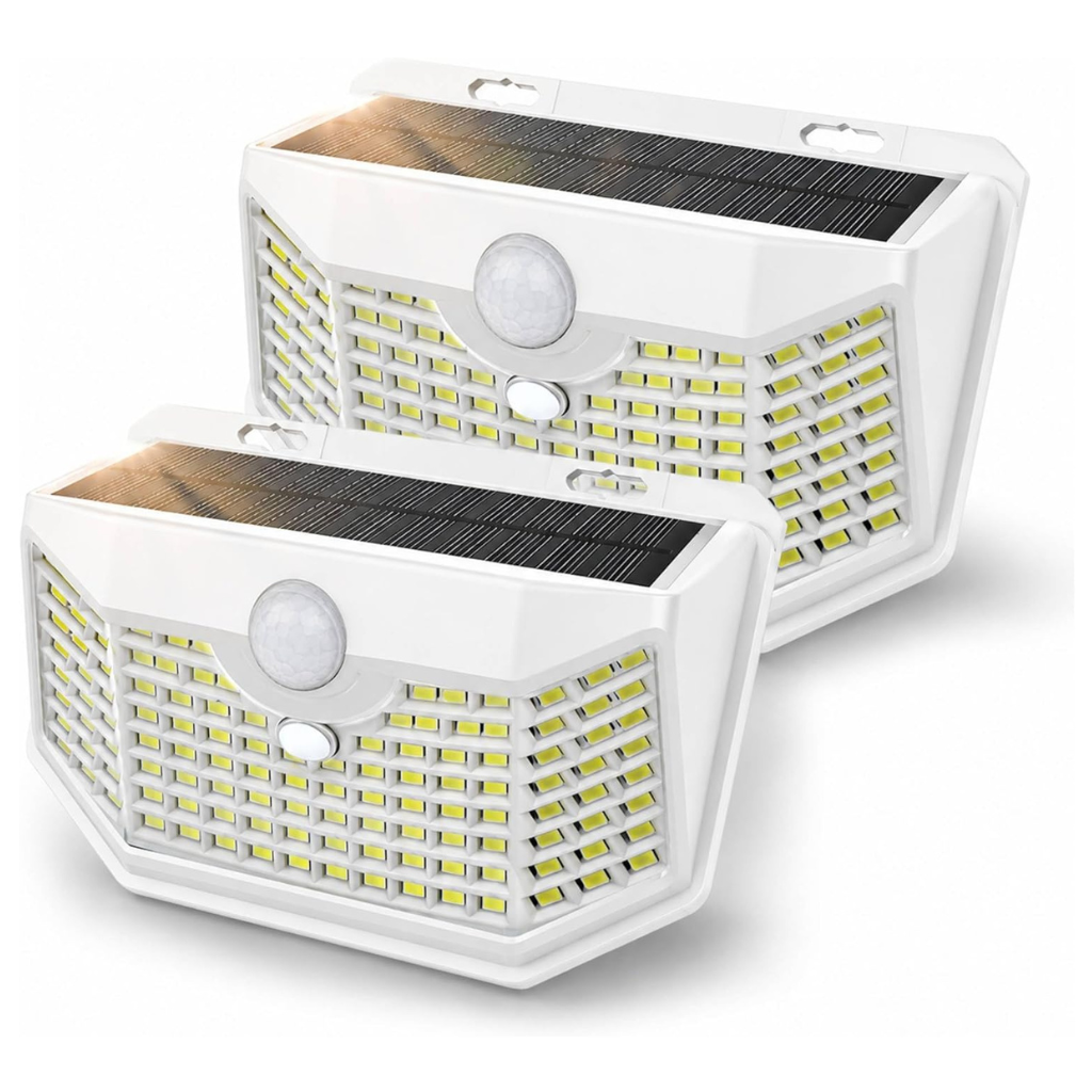 Outdoor Waterproof 120 LED Solar IP65 Wall Light With Motion Sensor And 3 Lighting Modes