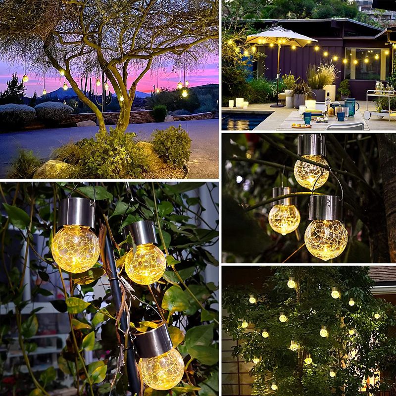 12 Pack Decorative Cracked Glass LED Ball Lights-Sparklie Lights