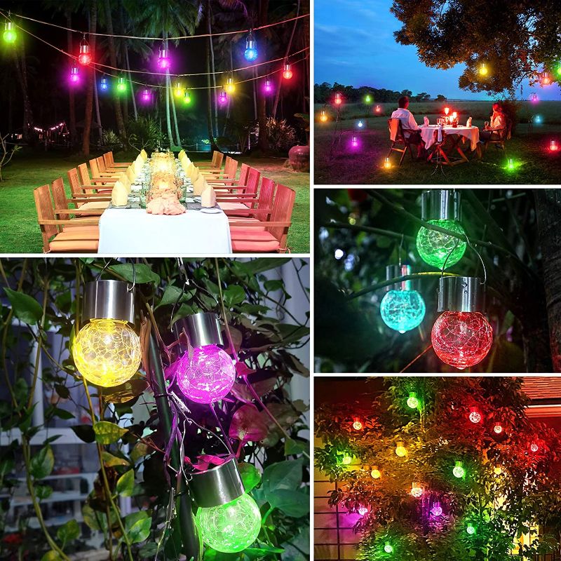 12 Pack Decorative Cracked Glass LED Ball Lights-Sparklie Lights