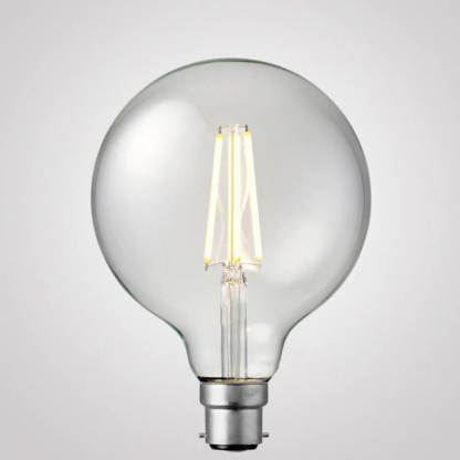 12W G125 Clear Dimmable LED Light Globe (B22) In Warm White-Sparklie Lights