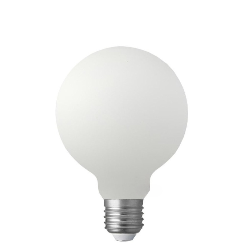 12W G95 Matte White Dimmable LED Globe (E27) In Natural White-Sparklie Lights