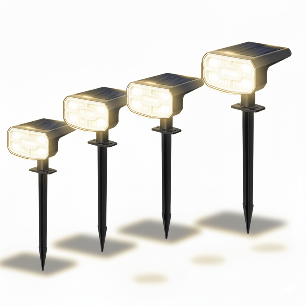 Solar Spot Lights Outdoor Waterproof 4 Pack