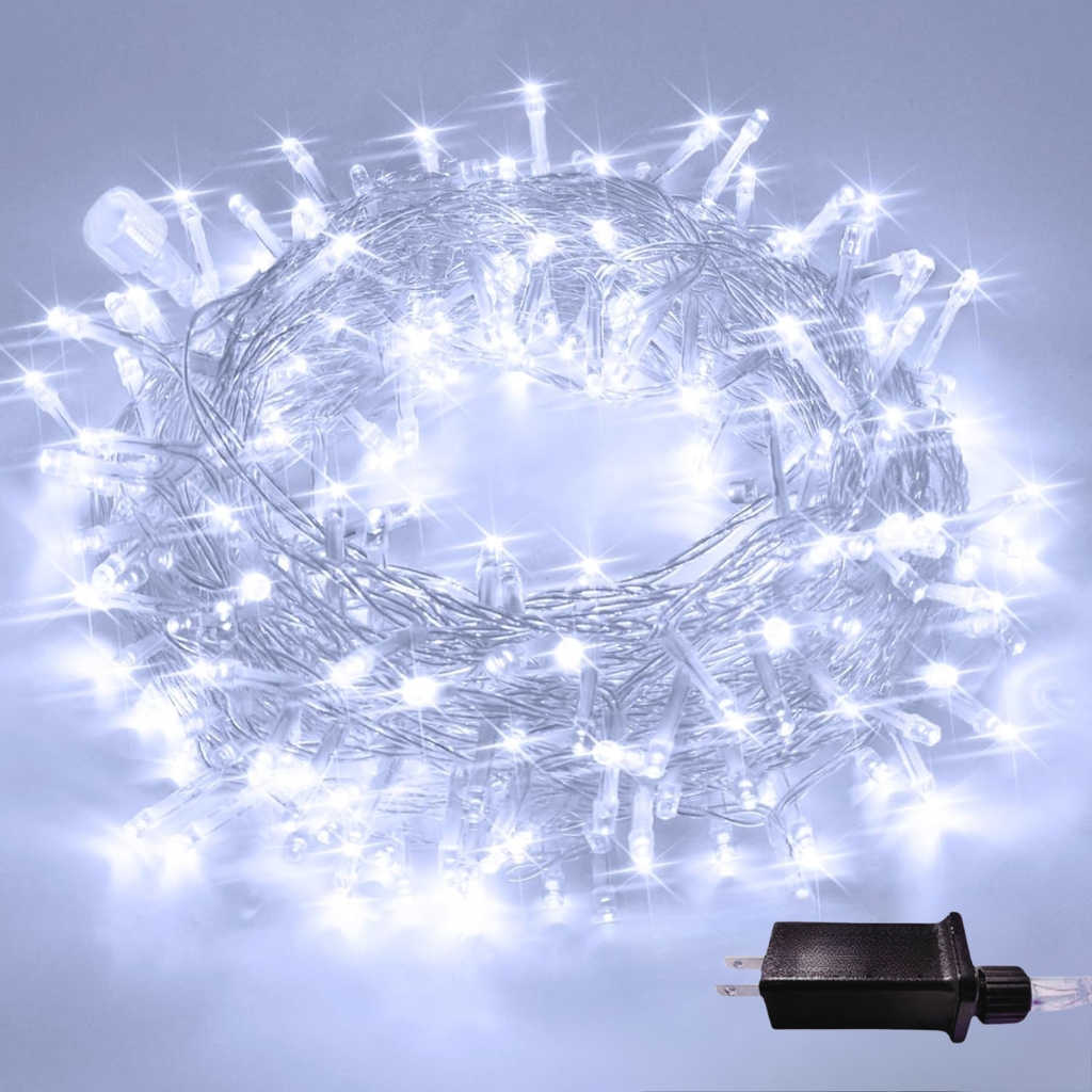 33ft Christmas String Lights With 100 LEDs And 8 Lighting Modes For Decor