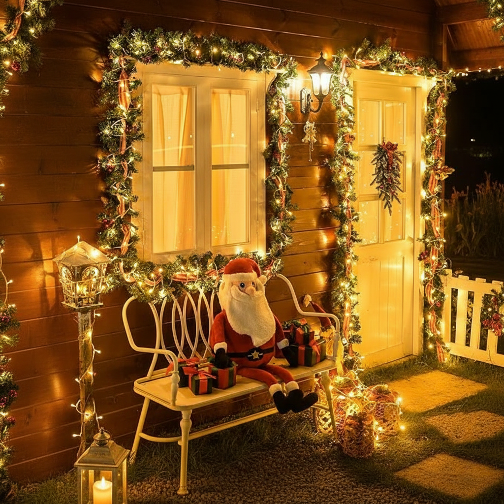 33ft Christmas String Lights With 100 LEDs And 8 Lighting Modes For Decor