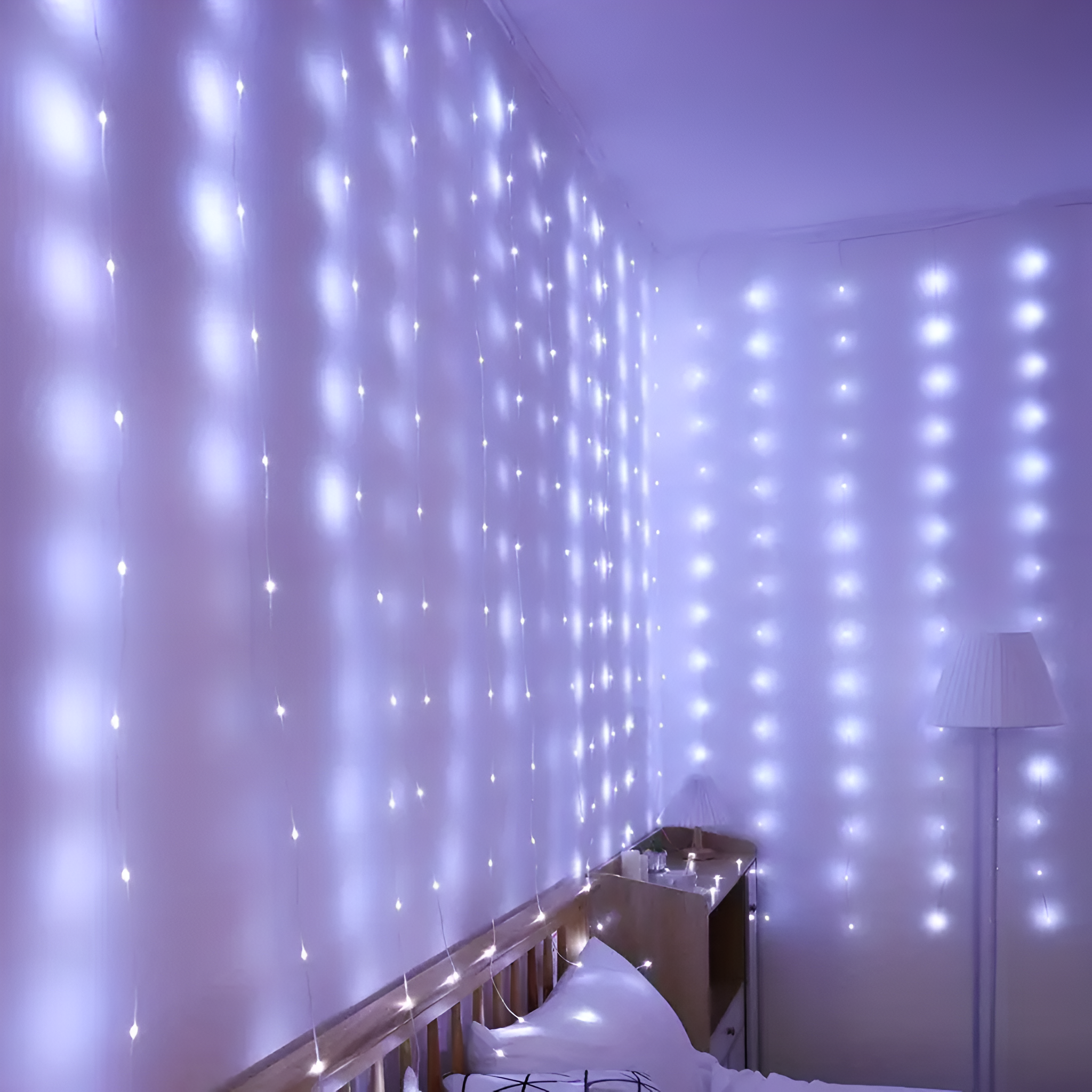 Battery Powered Curtain Leather Wire LED Light