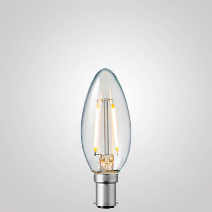 2W Candle Dimmable LED Bulb (B15) Clear in Warm White-Sparklie Lights