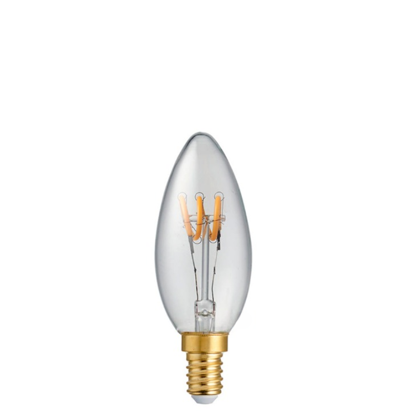 3W Candle Dimmable Tre Loop LED Bulb (E14) in Extra Warm White-Sparklie Lights