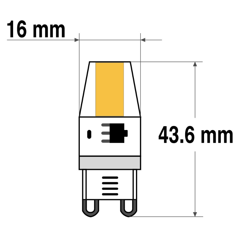2W G9 Dimmable Warm White LED Light Bulb-Sparklie Lights