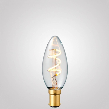 3W Candle Spiral Dimmable LED Bulb (B15) in Extra Warm White-Sparklie Lights