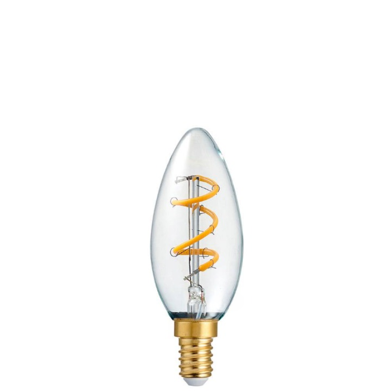 3W Candle Spiral Dimmable LED Bulb (E14) in Extra Warm White-Sparklie Lights