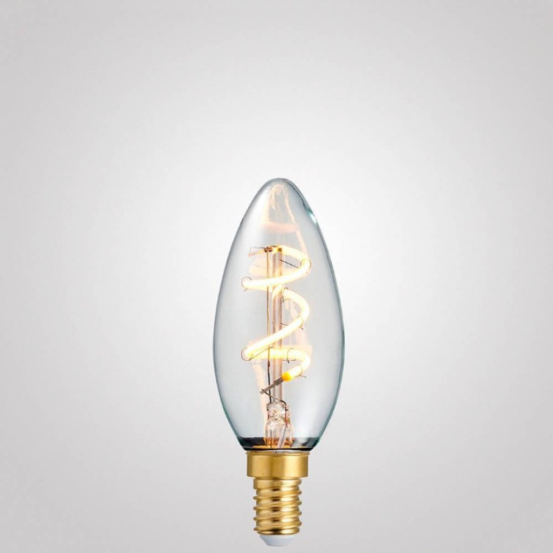 3W Candle Spiral Dimmable LED Bulb (E14) in Extra Warm White-Sparklie Lights