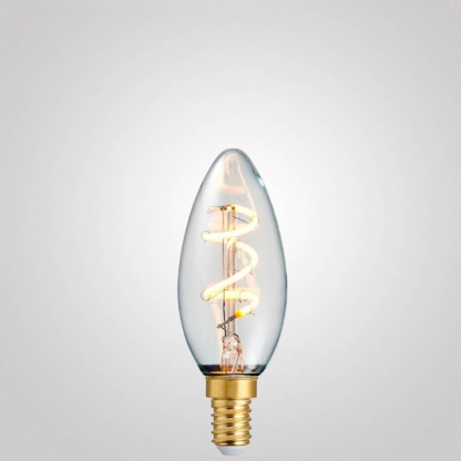 3W Candle Spiral Dimmable LED Bulb (E14) in Extra Warm White-Sparklie Lights