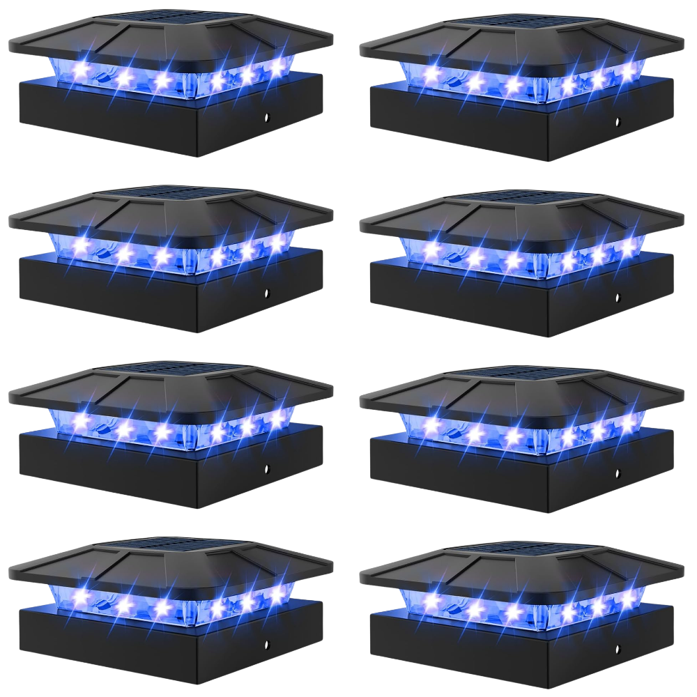 Waterproof LED Solar Post Cap Lights for Outdoor Fence
