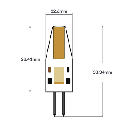 2W G4 Dimmable LED Bi-Pin In Warm White-Sparklie Lights