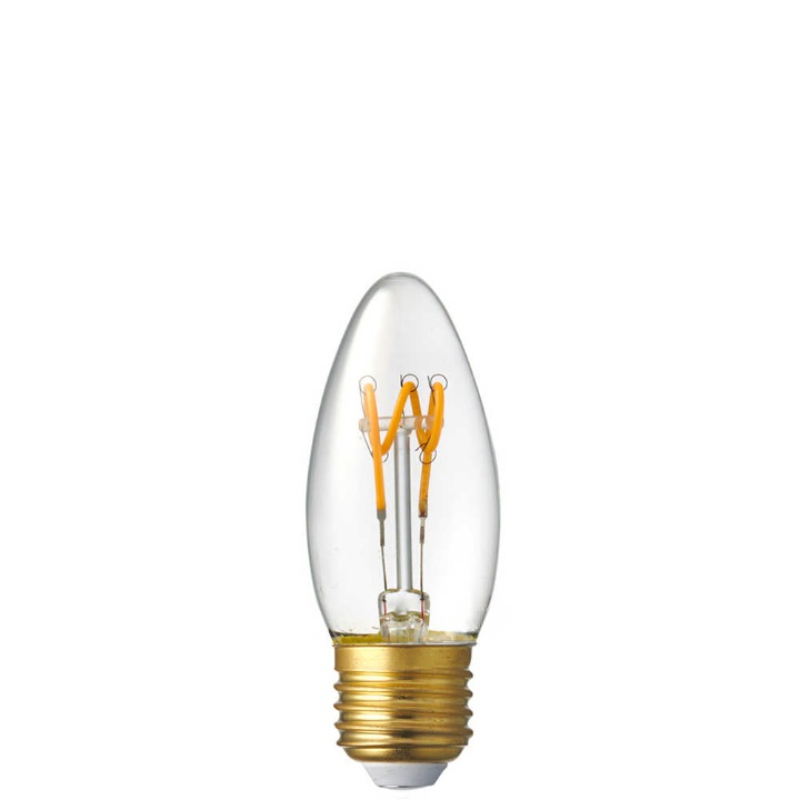 3W Candle Dimmable Tre Loop LED Bulb (E27) in Extra Warm White-Sparklie Lights