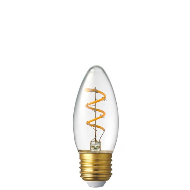 3W Candle Spiral Dimmable LED Bulb (E27) in Extra Warm White-Sparklie Lights