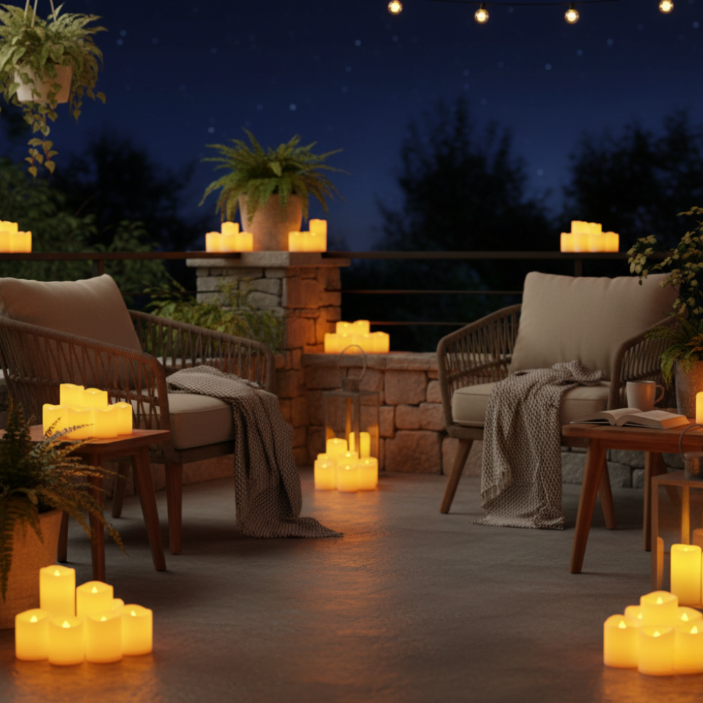 Pack Of 6 LED Outdoor Solar Lights with Motion Sensor