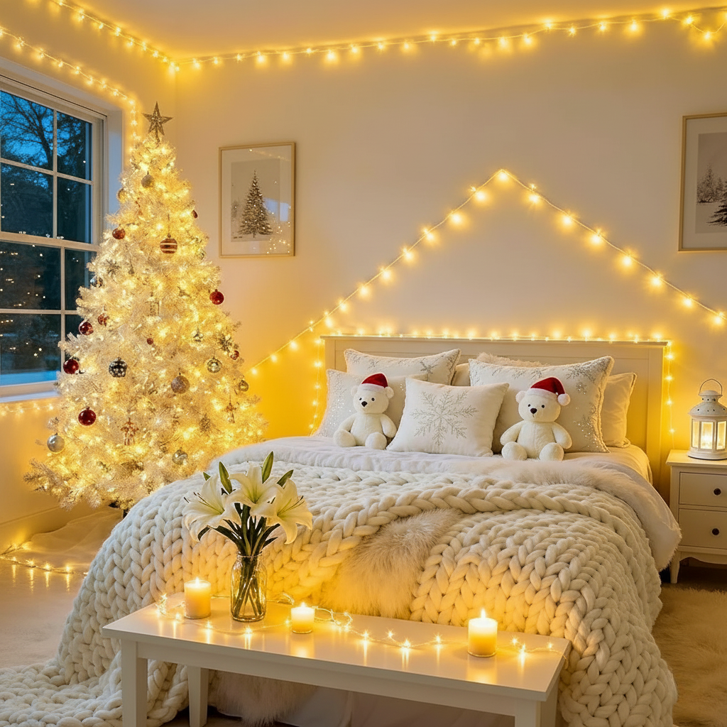 33ft Christmas String Lights With 100 LEDs And 8 Lighting Modes For Decor