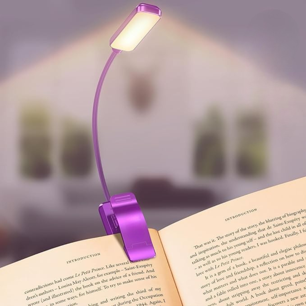 Clip On Rechargeable Reading Light-Sparklie Lights